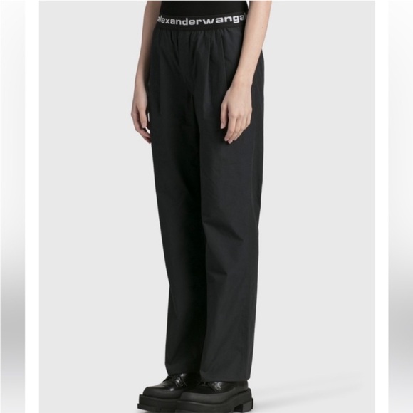 ALEXANDER WANG LOGO ELASTIC PLEATED PANT IN COTTON SIZE M - Picture 7 of 7